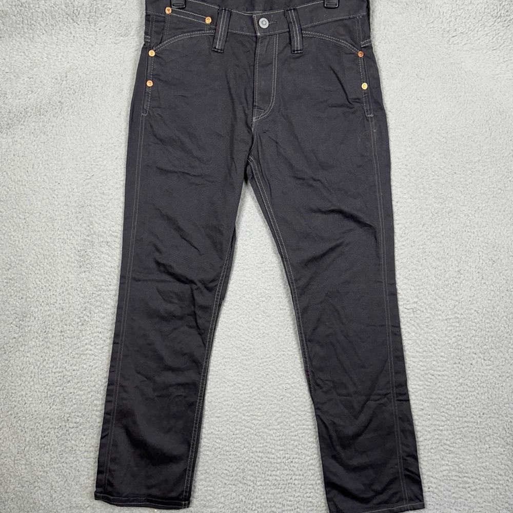 Levis 511 Pants Mens 32X30 Slim Fit Black Carpenter Utility Contrast Stitch EUC
